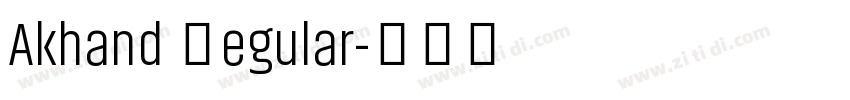 Akhand Regular字体转换